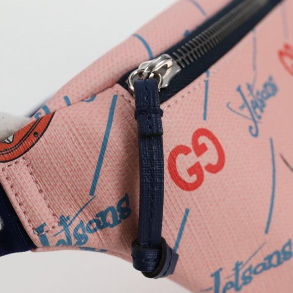 GUCCI THE Jetsons Children's Body Bag PVC Leather Pink 502095 Auth 125477M