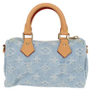 LOUIS VUITTON Monogram Denim Nano Speedy Hand Bag Blue M11212 LV Auth 125482SM-3