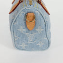LOUIS VUITTON Monogram Denim Nano Speedy Hand Bag Blue M11212 LV Auth 125482SM-4