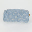 LOUIS VUITTON Monogram Denim Nano Speedy Hand Bag Blue M11212 LV Auth 125482SM-9