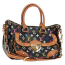LOUIS VUITTON Monogram Multicolor Rita Tote Bag Black M40126 LV Auth 125485V-1