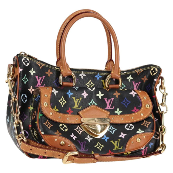 LOUIS VUITTON Monogram Multicolor Rita Tote Bag Black M40126 LV Auth 125485V