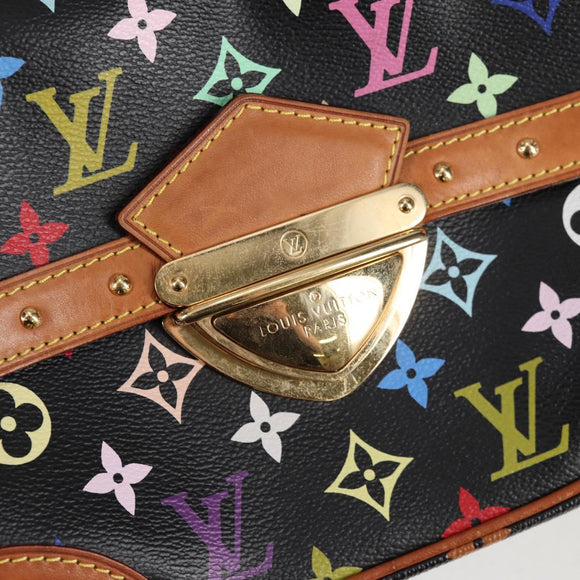 LOUIS VUITTON Monogram Multicolor Rita Tote Bag Black M40126 LV Auth 125485V