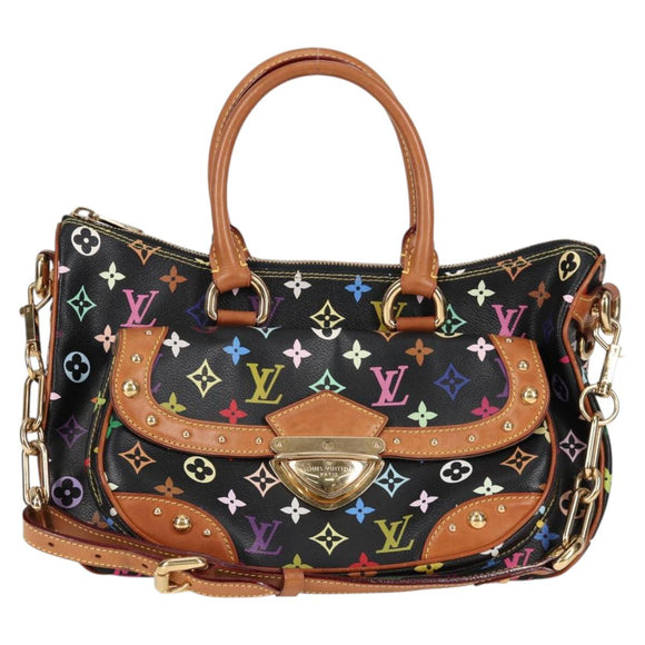 LOUIS VUITTON Monogram Multicolor Rita Tote Bag Black M40126 LV Auth 125485V