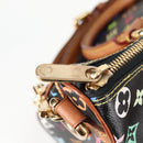 LOUIS VUITTON Monogram Multicolor Rita Tote Bag Black M40126 LV Auth 125485V-20