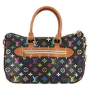 LOUIS VUITTON Monogram Multicolor Rita Tote Bag Black M40126 LV Auth 125485V-3