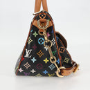 LOUIS VUITTON Monogram Multicolor Rita Tote Bag Black M40126 LV Auth 125485V-5