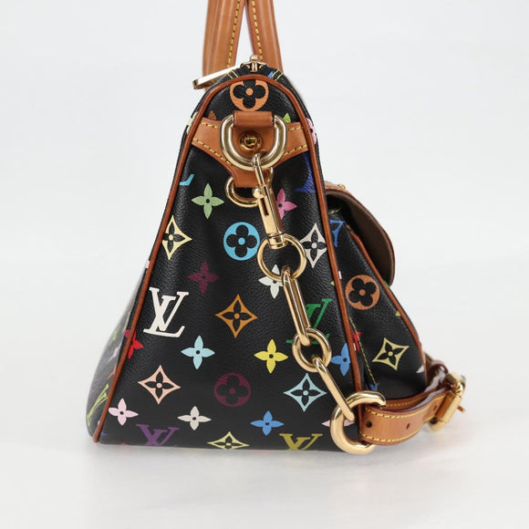 LOUIS VUITTON Monogram Multicolor Rita Tote Bag Black M40126 LV Auth 125485V