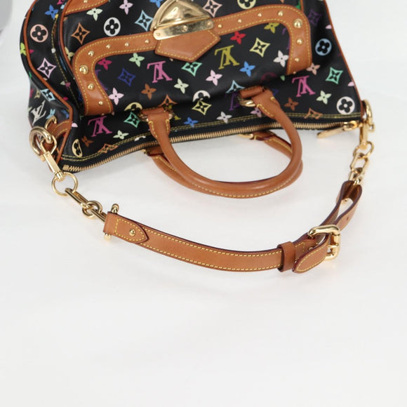 LOUIS VUITTON Monogram Multicolor Rita Tote Bag Black M40126 LV Auth 125485V