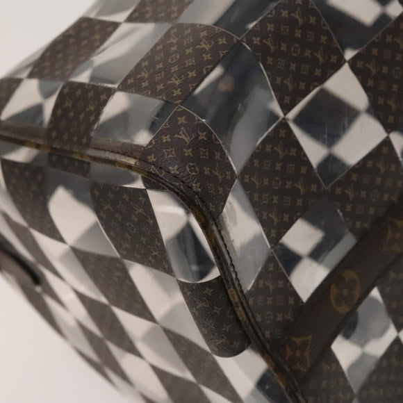 LOUIS VUITTON Monogram chess Keepall Bandouliere 50 Boston M20864 LV Auth 125489