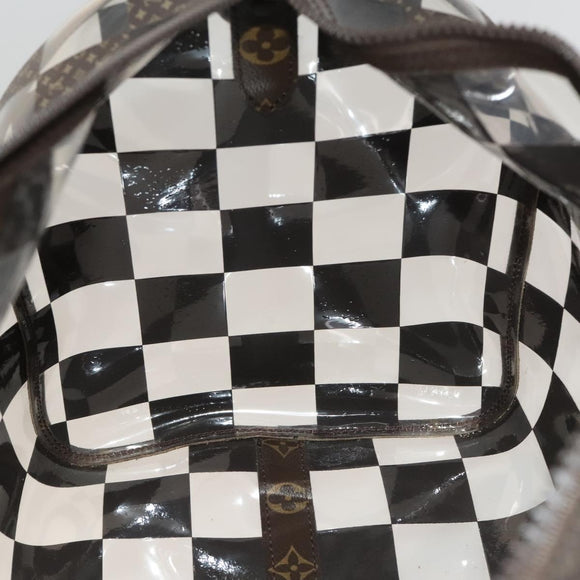 LOUIS VUITTON Monogram chess Keepall Bandouliere 50 Boston M20864 LV Auth 125489