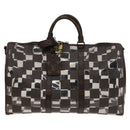 LOUIS VUITTON Monogram chess Keepall Bandouliere 50 Boston M20864 LV Auth 125489-2