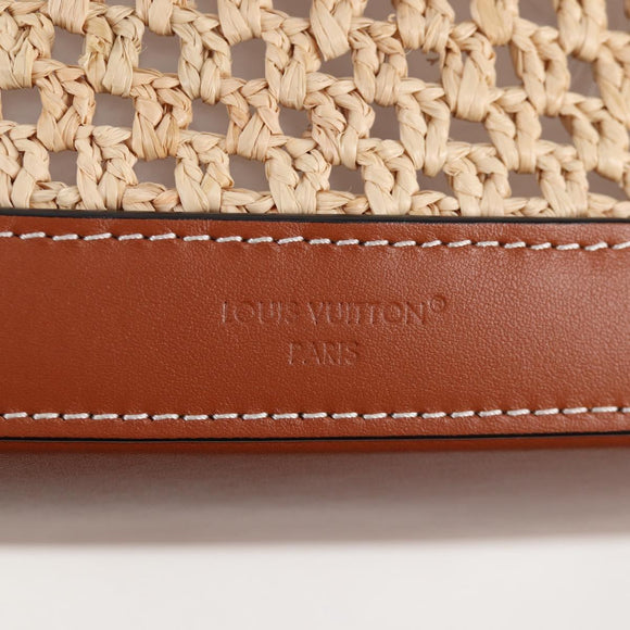 LOUIS VUITTON Noe BB Shoulder Bag Raffia Beige M24722 LV Auth 125491SM