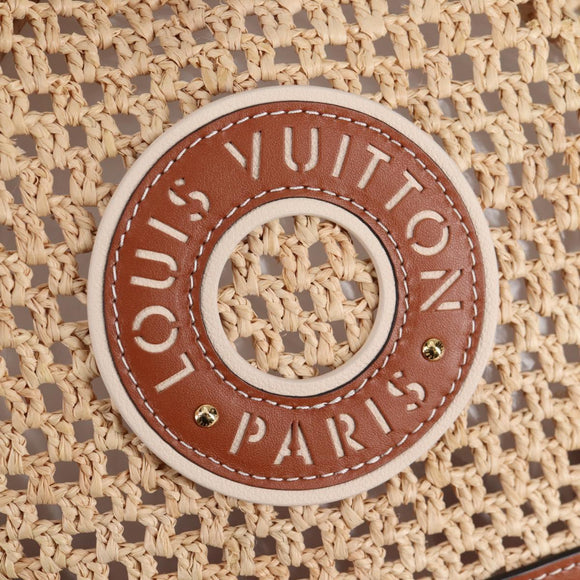 LOUIS VUITTON Noe BB Shoulder Bag Raffia Beige M24722 LV Auth 125491SM