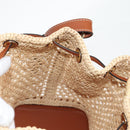 LOUIS VUITTON Noe BB Shoulder Bag Raffia Beige M24722 LV Auth 125491SM-19