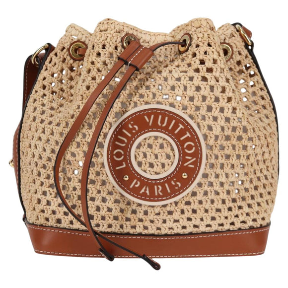 LOUIS VUITTON Noe BB Shoulder Bag Raffia Beige M24722 LV Auth 125491SM