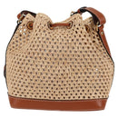 LOUIS VUITTON Noe BB Shoulder Bag Raffia Beige M24722 LV Auth 125491SM-2