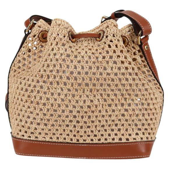 LOUIS VUITTON Noe BB Shoulder Bag Raffia Beige M24722 LV Auth 125491SM