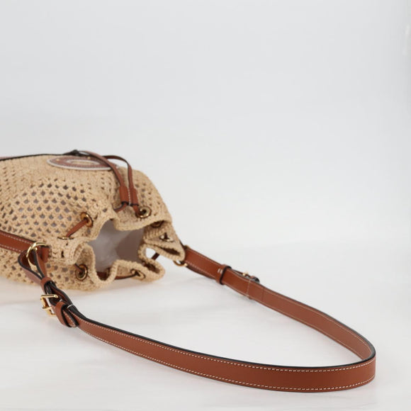 LOUIS VUITTON Noe BB Shoulder Bag Raffia Beige M24722 LV Auth 125491SM