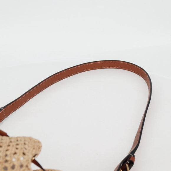 LOUIS VUITTON Noe BB Shoulder Bag Raffia Beige M24722 LV Auth 125491SM