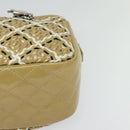 CHANEL Chain Shoulder Bag Enamel Beige CC Auth 125492-14