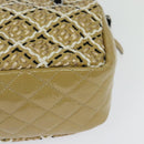 CHANEL Chain Shoulder Bag Enamel Beige CC Auth 125492-16