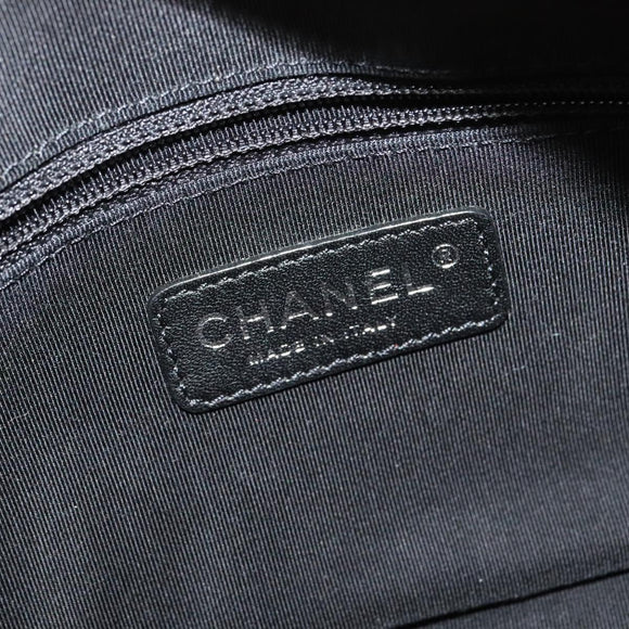 CHANEL Chain Shoulder Bag Enamel Beige CC Auth 125492