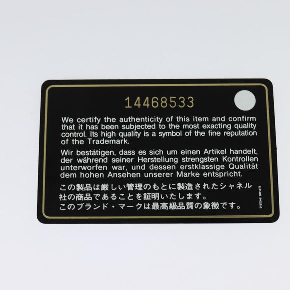 CHANEL Chain Shoulder Bag Enamel Beige CC Auth 125492