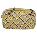 CHANEL Chain Shoulder Bag Enamel Beige CC Auth 125492-2