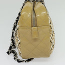 CHANEL Chain Shoulder Bag Enamel Beige CC Auth 125492-4