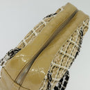 CHANEL Chain Shoulder Bag Enamel Beige CC Auth 125492-6