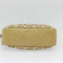 CHANEL Chain Shoulder Bag Enamel Beige CC Auth 125492-5