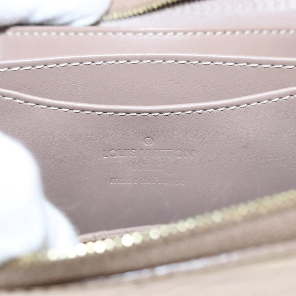 LOUIS VUITTON Vernis Zippy Coin Purse Coin Purse Beige Poodle M91762 Auth 125494
