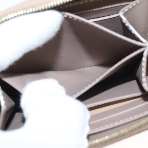 LOUIS VUITTON Vernis Zippy Coin Purse Coin Purse Beige Poodle M91762 Auth 125494