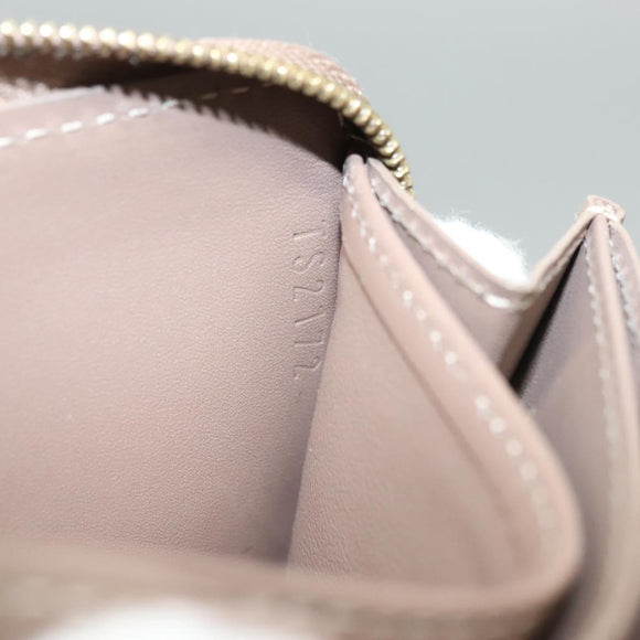 LOUIS VUITTON Vernis Zippy Coin Purse Coin Purse Beige Poodle M91762 Auth 125494