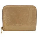 LOUIS VUITTON Vernis Zippy Coin Purse Coin Purse Beige Poodle M91762 Auth 125494-13