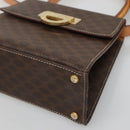 CELINE Macadam Canvas Hand Bag PVC Leather 2way Brown Gold Auth 125507-15