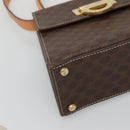 CELINE Macadam Canvas Hand Bag PVC Leather 2way Brown Gold Auth 125507-16