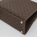 CELINE Macadam Canvas Hand Bag PVC Leather 2way Brown Gold Auth 125507-17