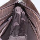 BURBERRY Nova Check Tote Bag Canvas Beige Silver Auth 125511-17