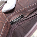 BURBERRY Nova Check Tote Bag Canvas Beige Silver Auth 125511-12