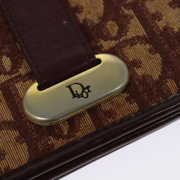 Christian Dior Trotter Canvas Shoulder Bag Red Auth 125514