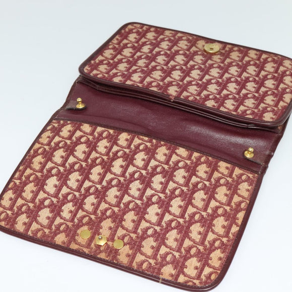 Christian Dior Trotter Canvas Shoulder Bag Red Auth 125514