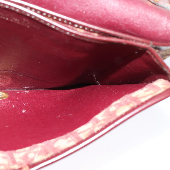 Christian Dior Trotter Canvas Shoulder Bag Red Auth 125514