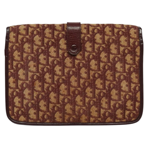 Christian Dior Trotter Canvas Shoulder Bag Red Auth 125514