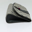 GUCCI GG Supreme Sherry Line Clutch Bag PVC Navy Gold 89 01 030 Auth 125515-4