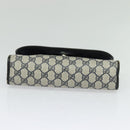GUCCI GG Supreme Sherry Line Clutch Bag PVC Navy Gold 89 01 030 Auth 125515-6
