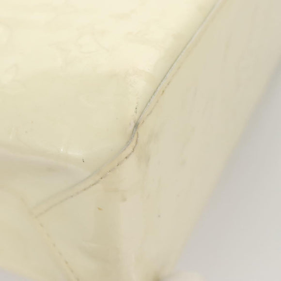 LOUIS VUITTON Monogram Vernis Reade PM Hand Bag Perle M91336 LV Auth 125524