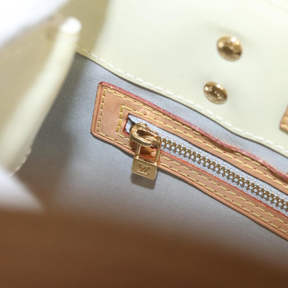 LOUIS VUITTON Monogram Vernis Reade PM Hand Bag Perle M91336 LV Auth 125524