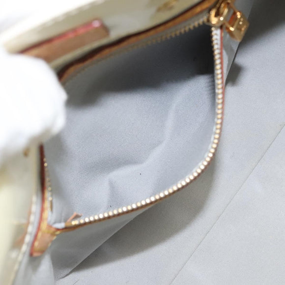 LOUIS VUITTON Monogram Vernis Reade PM Hand Bag Perle M91336 LV Auth 125524